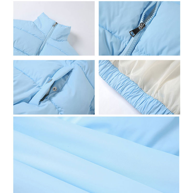 Modna jesen-zima puhasta jakna i kaputi Ženska božićna mjehurićasta skraćena gornja odjeća Topla odjeća