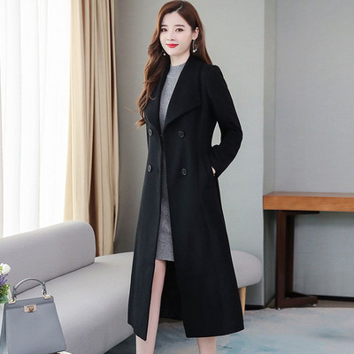 Podebljani vuneni kaput Ženski dugi, novi, uski, topao kaput Zimski ženski kaput Topli kaput 2023. Ženska zimska odjeća Trenč kaput