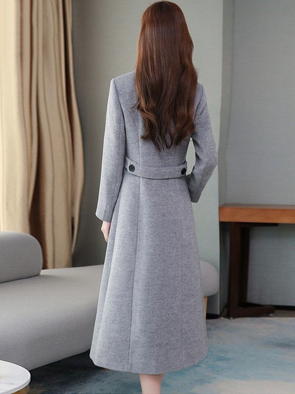 Podebljani vuneni kaput Ženski dugi, novi, uski, topao kaput Zimski ženski kaput Topli kaput 2023. Ženska zimska odjeća Trenč kaput