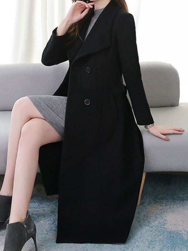 Podebljani vuneni kaput Ženski dugi, novi, uski, topao kaput Zimski ženski kaput Topli kaput 2023. Ženska zimska odjeća Trenč kaput