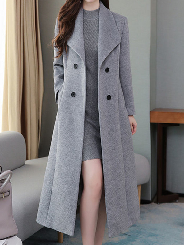 Podebljani vuneni kaput Ženski dugi, novi, uski, topao kaput Zimski ženski kaput Topli kaput 2023. Ženska zimska odjeća Trenč kaput