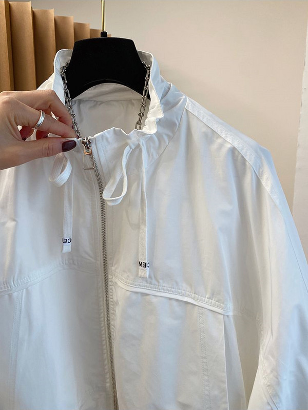 Jachetă de primăvară, scurtă, cu fermoar, vintage, jachetă de vânt pentru femei, cu guler, haină de buzunar, haină de stradă, pentru femei.