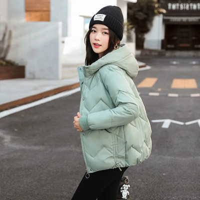 Jachetă de iarnă pentru femei 2021, la modă nouă, haină din bumbac, groasă, caldă, cu glugă, parkas pentru femei, îmbrăcăminte scurtă, jaqueta feminina Y730