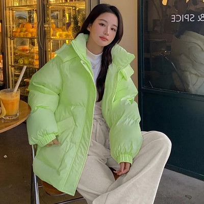 Jachetă coreeană din bumbac cu puf, haină de iarnă pentru femei, 2023, noua modă pentru femei, parkas cu glugă, pardesiu, paltoane groase și calde