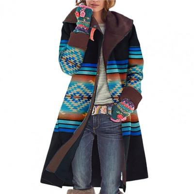 Paltoane elegante pentru doamnă, cu un singur piept, îmbrăcăminte confortabilă, stil etnic, ocazional, șal largi, paltoane vintage pentru ținută zilnică