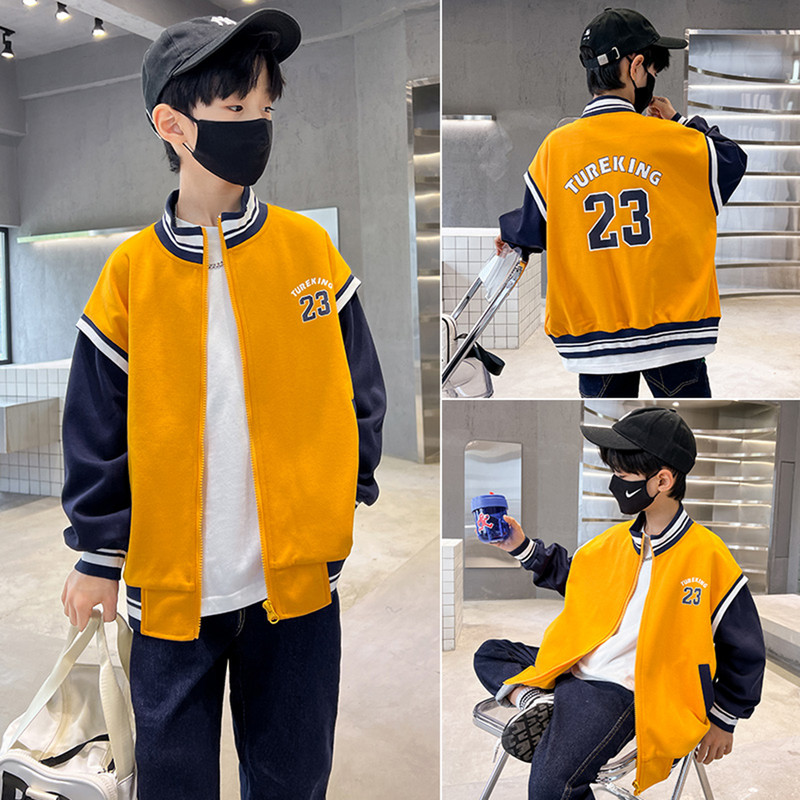 Sportska jakna za dječake Kaput s slovnim uzorkom Kaputi za dječake Kaput u ležernom stilu Dječja proljeće jesen Dječja odjeća 6 8 10 12 14