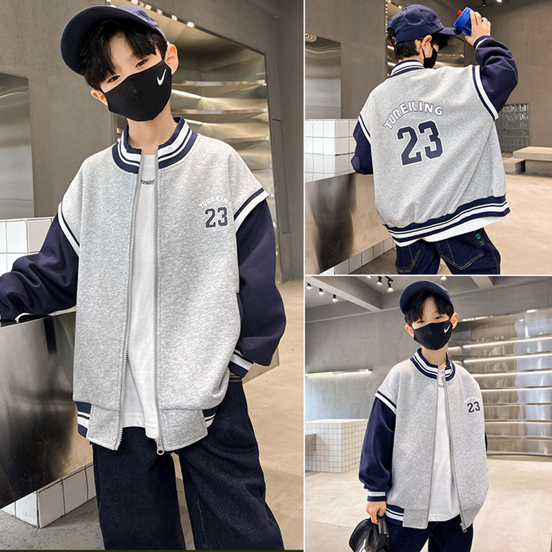 Sportska jakna za dječake Kaput s slovnim uzorkom Kaputi za dječake Kaput u ležernom stilu Dječja proljeće jesen Dječja odjeća 6 8 10 12 14