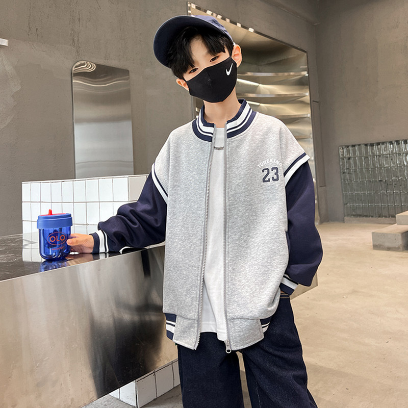 Sportska jakna za dječake Kaput s slovnim uzorkom Kaputi za dječake Kaput u ležernom stilu Dječja proljeće jesen Dječja odjeća 6 8 10 12 14