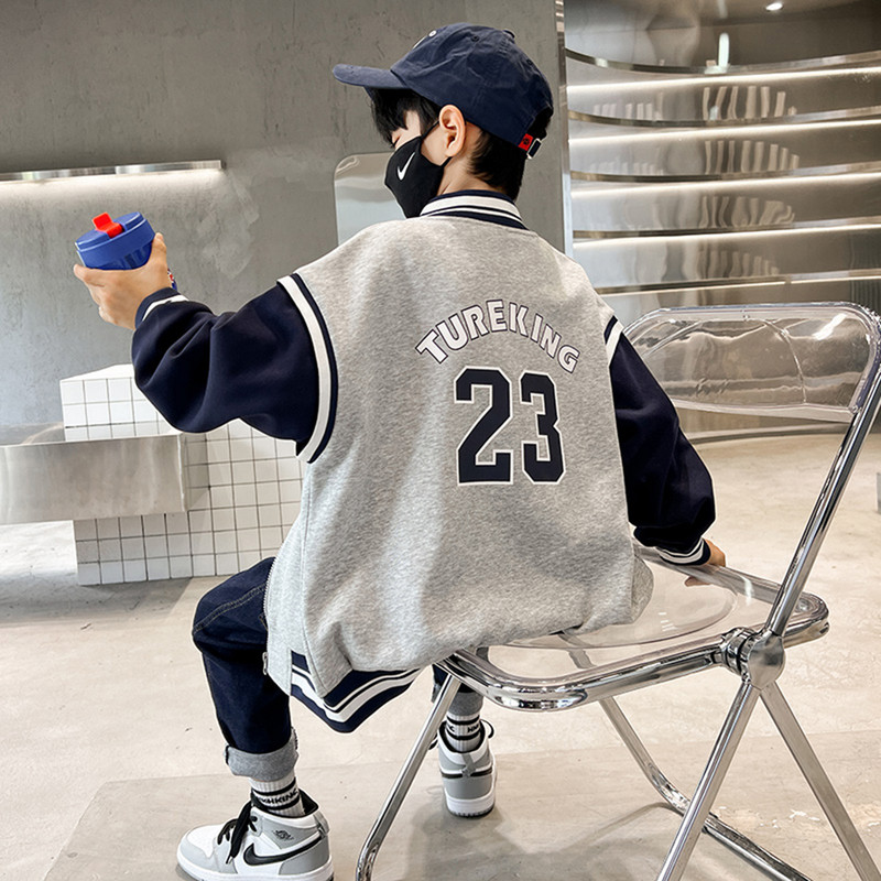 Sportska jakna za dječake Kaput s slovnim uzorkom Kaputi za dječake Kaput u ležernom stilu Dječja proljeće jesen Dječja odjeća 6 8 10 12 14