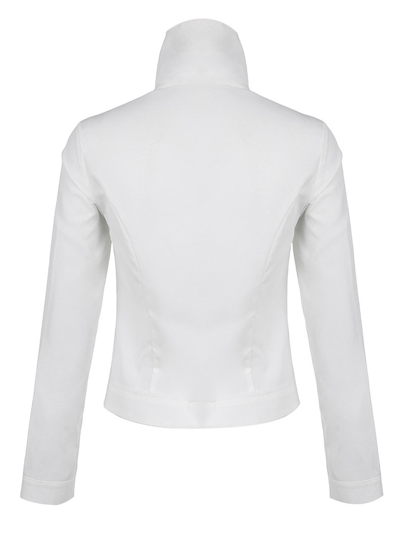 Ženska ležerna jakna Vintage dugih rukava, samostojeći ovratnik, patentni zatvarač, jednobojna, hladna jesenja odjeća, ulična odjeća, jesenske majice Y2k