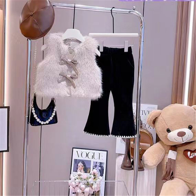 Vesta de blana fete, toamna si iarna noua vesta ingrosata stil strain pentru copii, geaca umar