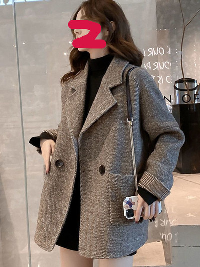 Elegantni ženski kaput s dugim rukavima, jesen, jednostavnost, nova korejska verzija sakoa s gumbima, široka ležerna jakna, ženska zima 2023.