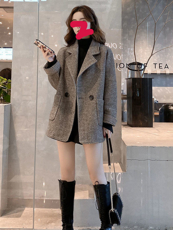 Elegantni ženski kaput s dugim rukavima, jesen, jednostavnost, nova korejska verzija sakoa s gumbima, široka ležerna jakna, ženska zima 2023.