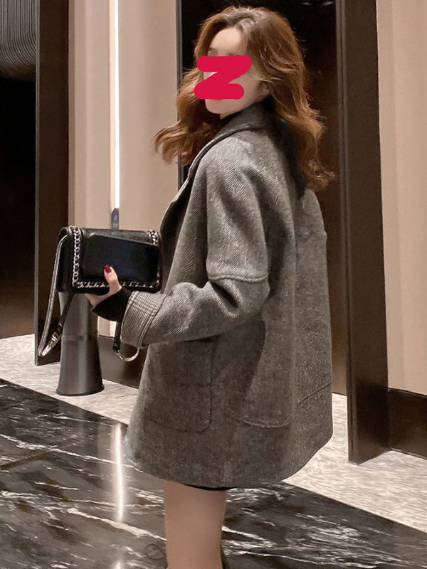 Elegantni ženski kaput s dugim rukavima, jesen, jednostavnost, nova korejska verzija sakoa s gumbima, široka ležerna jakna, ženska zima 2023.