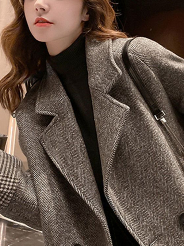 Elegantni ženski kaput s dugim rukavima, jesen, jednostavnost, nova korejska verzija sakoa s gumbima, široka ležerna jakna, ženska zima 2023.