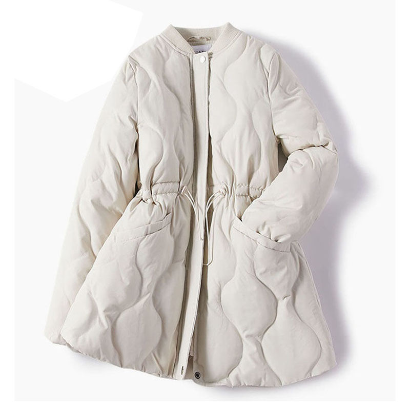 Palton din bumbac pentru femei 2022, toamnă iarnă, jachetă ușoară, cu lungime medie, subțire, pardesiu coreean, culoare solidă, pardesiu cald