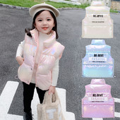 Puni prsluk za djevojčice i dječake s printom slova Dječja gornja odjeća Modni kardigan za malu djecu Topli lagani dječji prsluk za jesen zimu