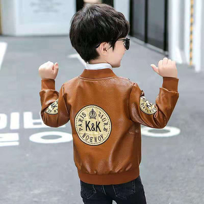 Haine Copii 2023 Primavara si Toamna Stil Nou Jacheta Baieti Moda Geaca din piele