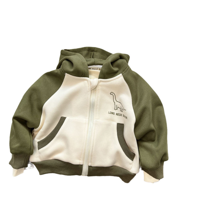 23 Toamnă Nouă Îmbrăcăminte Copii Băiat Glugă Fermoar Jachetă Copii Drăguț Decupat