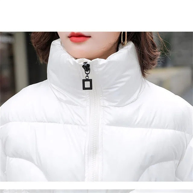 Jachetă din bumbac cu partea strălucitoare în jos pentru femei, cu lungime medie, 2022, parkas pentru femei, haină coreeană largi de iarnă, jachetă puf cu guler
