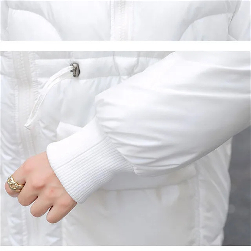 Jachetă din bumbac cu partea strălucitoare în jos pentru femei, cu lungime medie, 2022, parkas pentru femei, haină coreeană largi de iarnă, jachetă puf cu guler