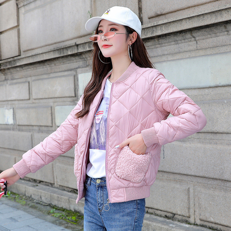 Jachetă de bumbac, ușoară, scurtă, pentru femeie, studentă, fată, ocazional, topuri, menține cald, parka căptușită din bumbac, haină de modă A150