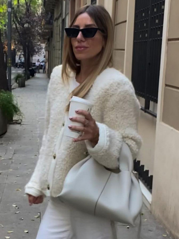 Sieviešu rudens, bieza pūkaina, apgriezta jaka, 2023. gada ziemas kažokāda