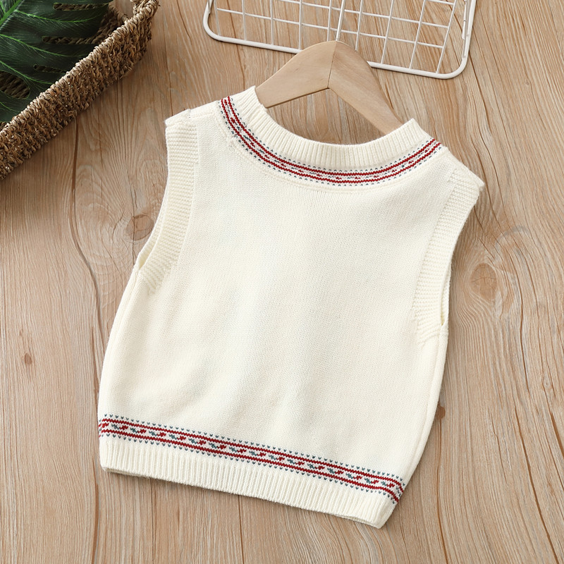 Humor Bear Bērnu Džemperi Bez piedurknēm Pavasaris Rudens Korejiešu V-Nec Meitenes Trikotāžas Vestes Džemperis Bērnu Jaciņas Topi