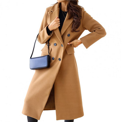 La modă haină de iarnă pentru femei cardigan pardesiu mâneci lungi buzunare palton de toamnă menține cald