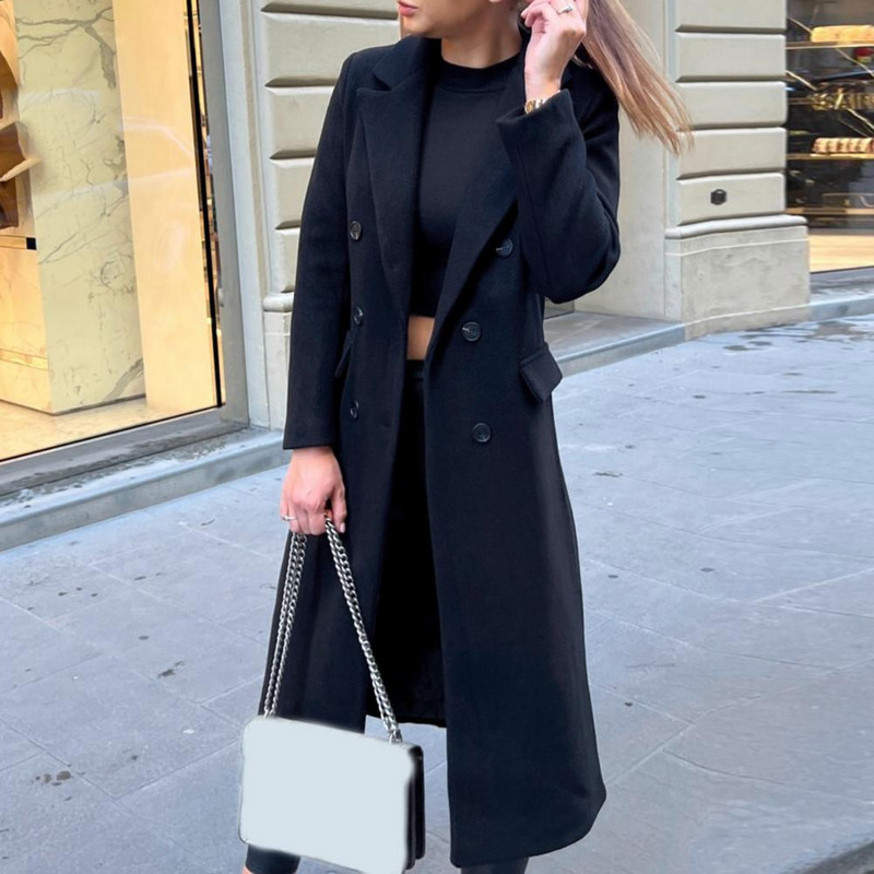 La modă haină de iarnă pentru femei cardigan pardesiu mâneci lungi buzunare palton de toamnă menține cald