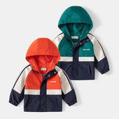 Gornja odjeća za dječake za djecu u proljeće i jesen Gornja odjeća za malu djecu za dječake s patentnim zatvaračem i jaknom za punjenje s kapuljačom