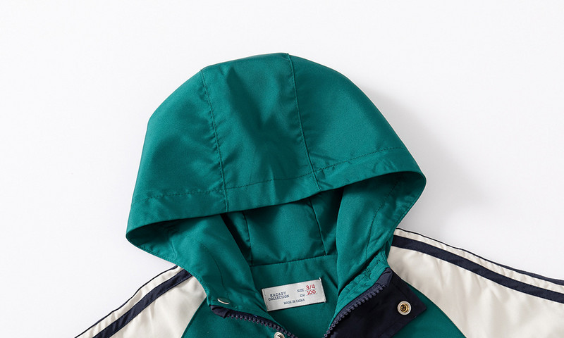 Gornja odjeća za dječake za djecu u proljeće i jesen Gornja odjeća za malu djecu za dječake s patentnim zatvaračem i jaknom za punjenje s kapuljačom