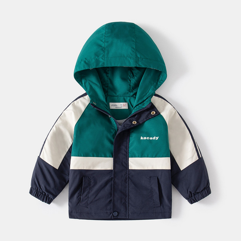 Gornja odjeća za dječake za djecu u proljeće i jesen Gornja odjeća za malu djecu za dječake s patentnim zatvaračem i jaknom za punjenje s kapuljačom