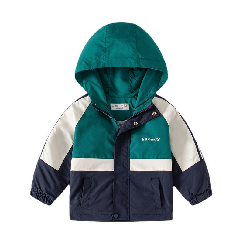 Gornja odjeća za dječake za djecu u proljeće i jesen Gornja odjeća za malu djecu za dječake s patentnim zatvaračem i jaknom za punjenje s kapuljačom