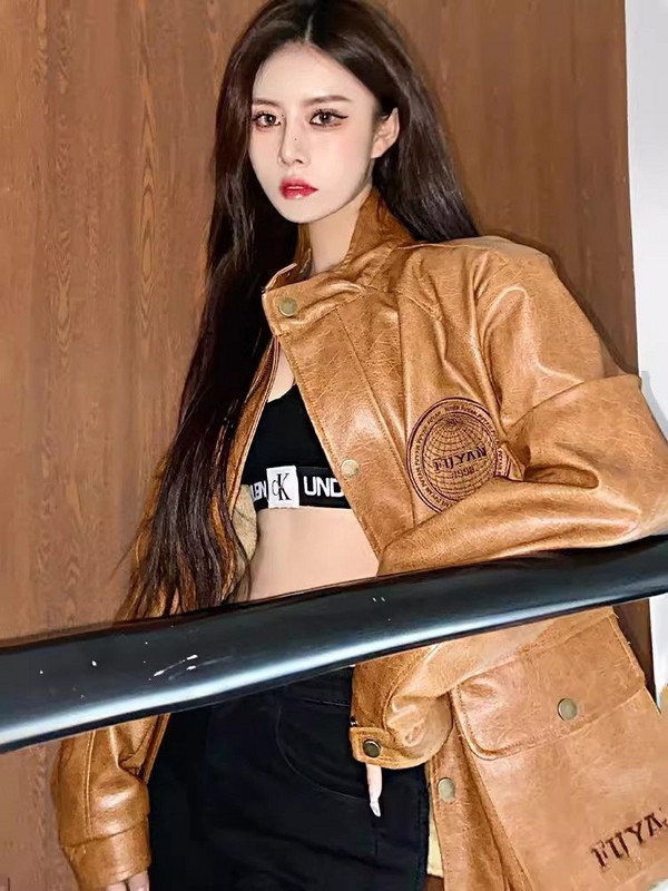 Zimske jakne za žene 2023 Hot Girl Američki kaput PU kožna jakna Novo u gornjoj odjeći Jesen i zima Tanki bomber kaputi