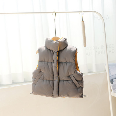 2023. gada rudens ziemas bērnu vestes Mēteļi 2–8 gadi silti vestes zēniem un meitenēm Krāsa Sarkana Dzeltena Mazo bērnu vestes Unisex