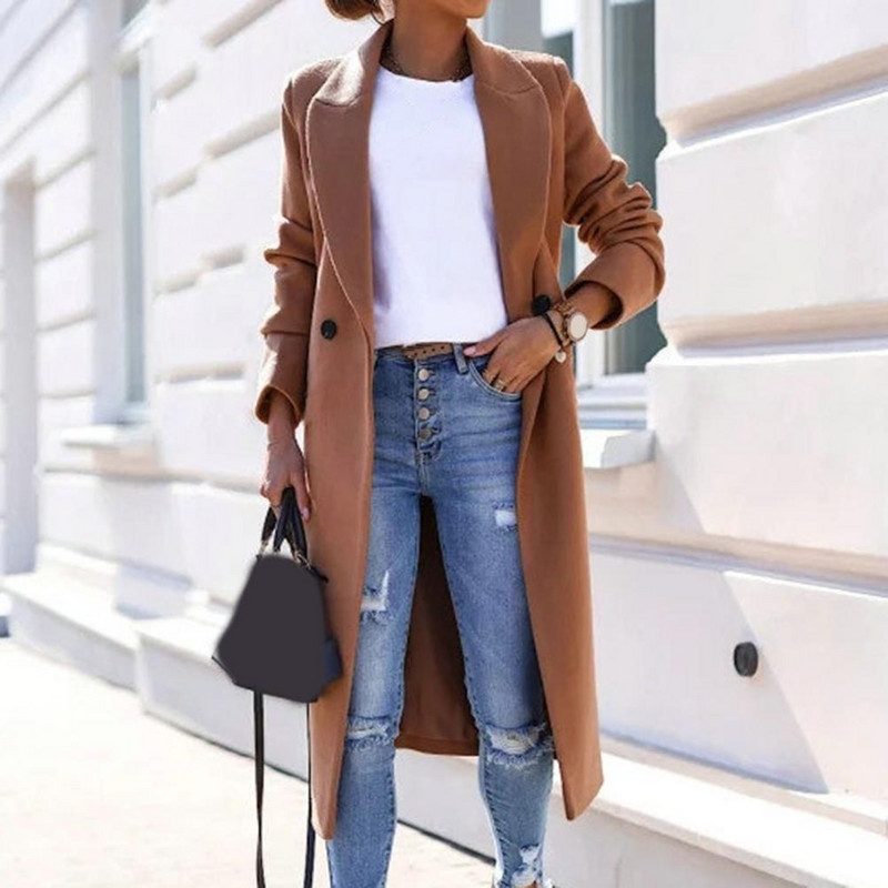 Palton de iarnă la modă, antirid, pardesiu de doamnă, rezistent la uzură, pardesiu de toamnă, stil formal, pardesiu de iarnă pentru cumpărături