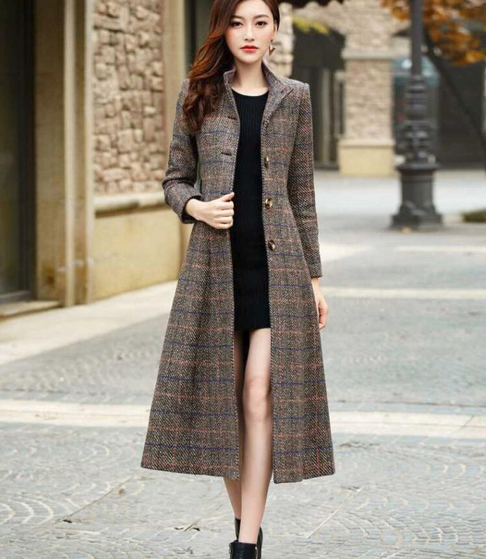 3xl visokokvalitetni ženski dugi uredski kaput jesen zima jakna s remenom s jednim kopčanjem luksuzni topli ženski debeli vuneni kaput ol top