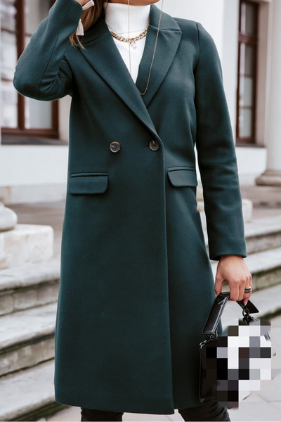 2023, toamnă, lână, haină de damă matlasată cu mânecă lungă, solid kaki, jachetă de vânt pentru femei, iarnă, elegantă, haine pentru damă.