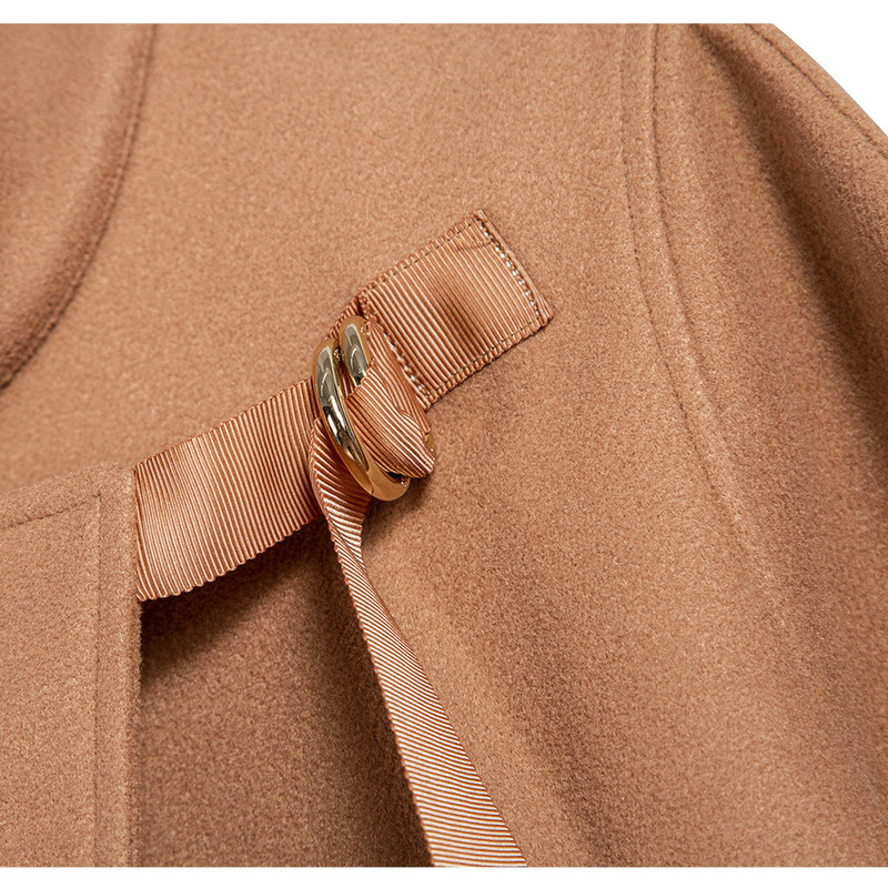 Novi ženski vuneni kratki kaput 2023. Jednobojne široke kratke jakne s džepovima Ženske mješavine High Street zimski vuneni kaputi za žene