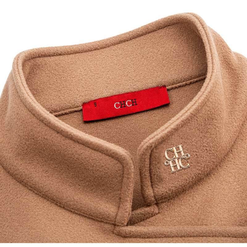 Novi ženski vuneni kratki kaput 2023. Jednobojne široke kratke jakne s džepovima Ženske mješavine High Street zimski vuneni kaputi za žene