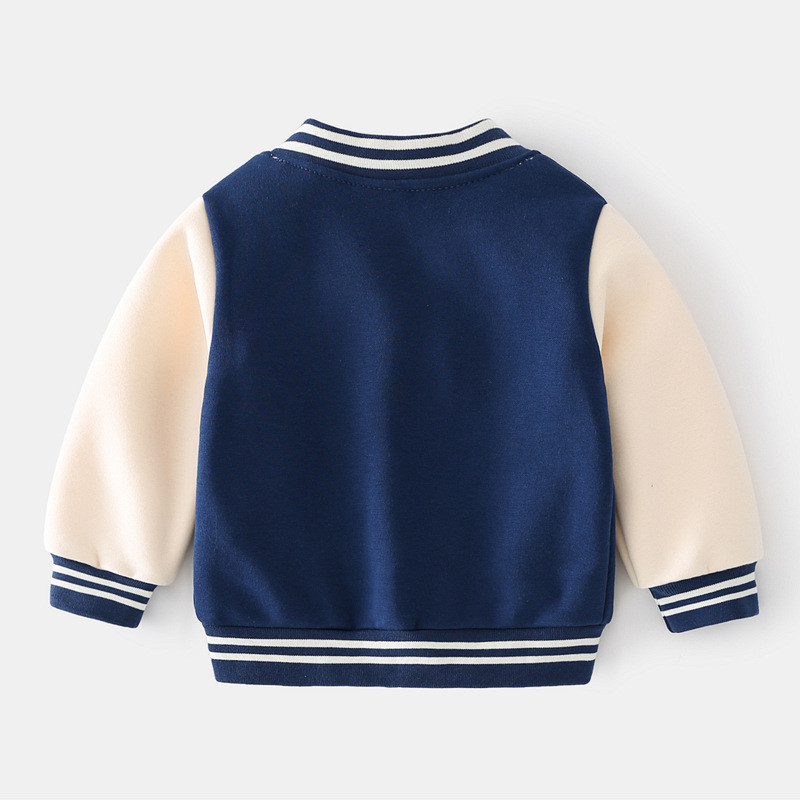 2-7T Dječja jesenska odjeća za malu djecu, dječake, jakna za dojenčad dugih rukava, topli široki zimski kaput, dječja bejzbol uniforma