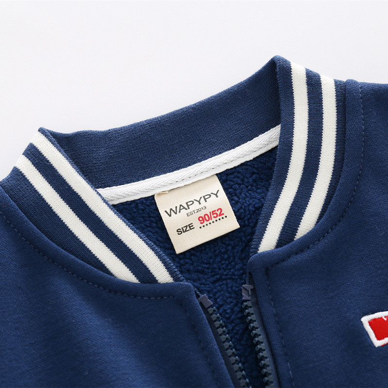 2-7T Dječja jesenska odjeća za malu djecu, dječake, jakna za dojenčad dugih rukava, topli široki zimski kaput, dječja bejzbol uniforma