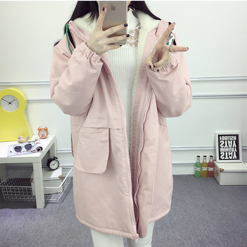 Ženska jakna Nova zimska ženska parka Inner Debela janjeća vuna Održava toplinu Kaput Ženska pamučno podstavljena jakna Kratki Dugi kaputi A