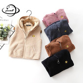 3-11 godina Dječji prsluci Kaputi Jesen Zima Prsluci za dječake i djevojčice Jakna s kapuljačom i patentnim zatvaračem Jednobojna dječja gornja odjeća Gornja odjeća Hy35