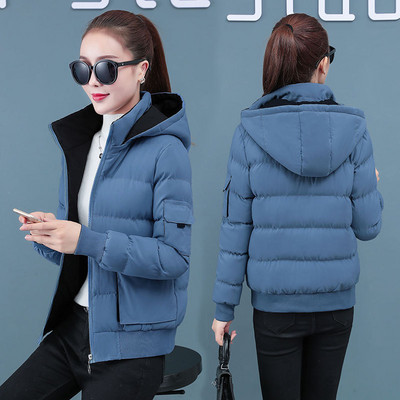 Ženska puhasta pamučna jakna Ženska Nova Nosivost s obje strane Ležerne majice Velike veličine Ženske parke Ženska jakna Kratki kaput 4XLA168