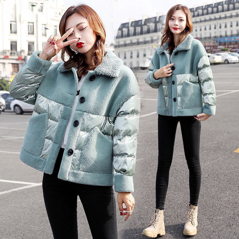 Parke Ženski pamučni kaput s pamukom 2021. Zimske jakne Prošiveni univerzalni kaput od janjeće vune Ženski topli, debeli kaput s podstavljenim pamukom