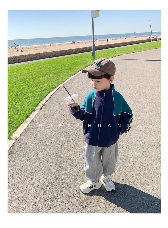 Fiúk és lányok kabát őszi és téli gyerek plusz bársony új téli ruhák állógalléros baseball ruha felső