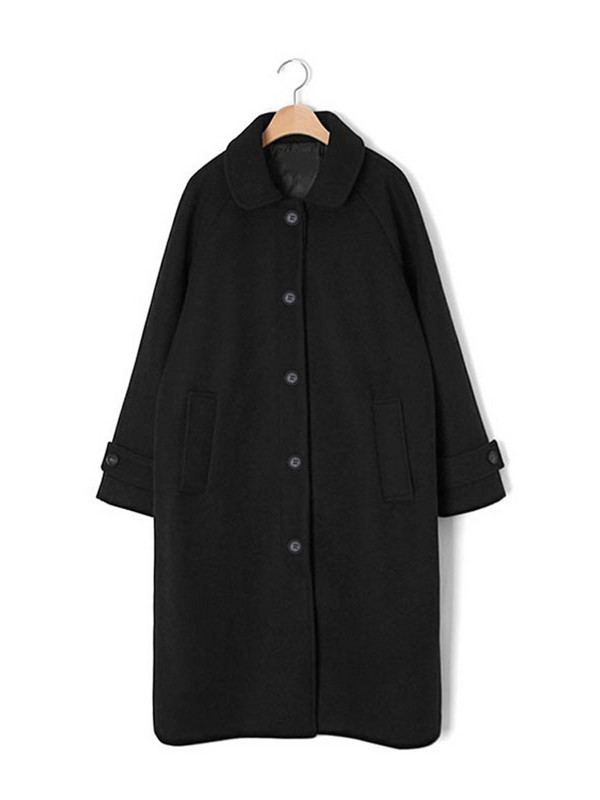 Jachetă lungă de toamnă iarnă pentru femei, jachetă din lână artificială coreeană, pardesiu elegant, cu un singur piept, haine vintage Harajuku.