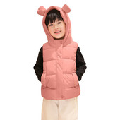 Prsluk za djevojčice Zimski dječji lagani kaputi s kapuljačom s ušima Jakna za djevojčice Slatka dječja odjeća za dječake Kaput